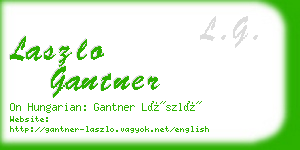 laszlo gantner business card